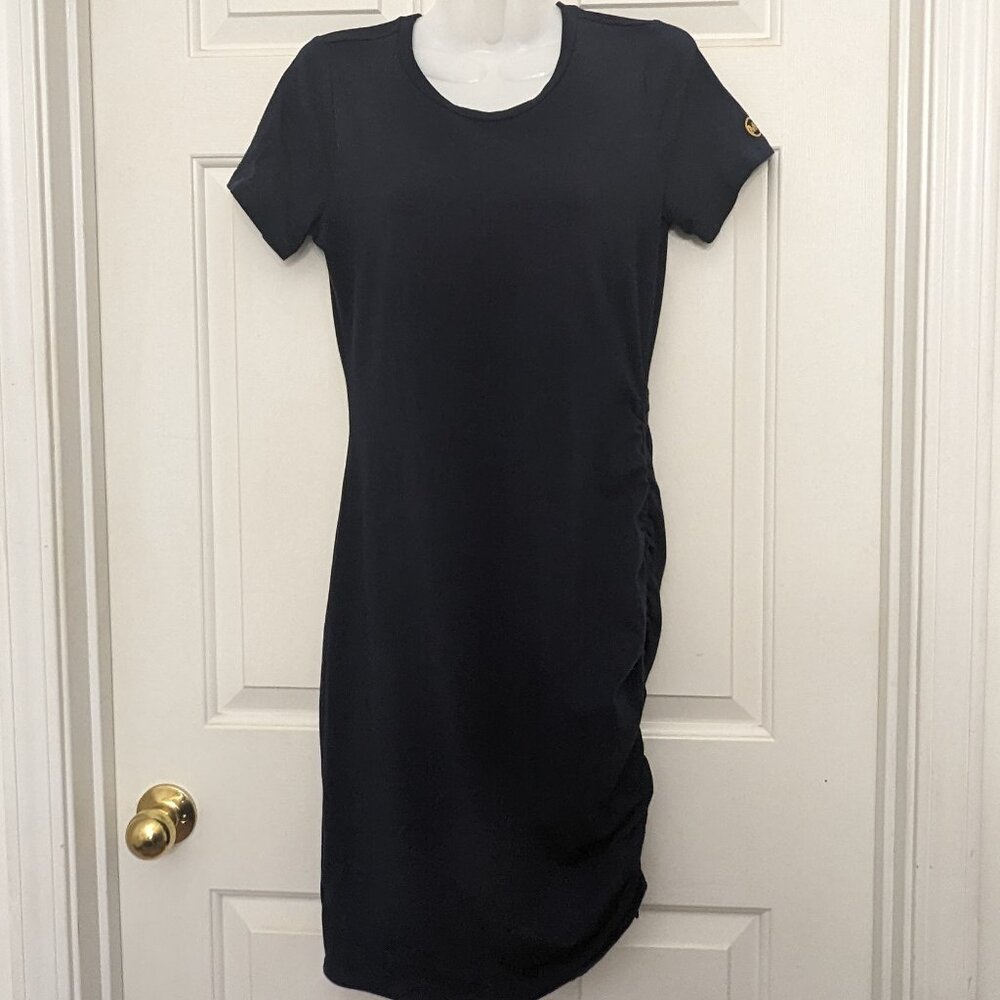 MICHAEL KORS Women's Stretch Knit Polo Dress Size Small Black